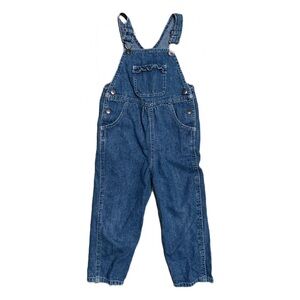 VTG 90s Blue Jean Denim Girls Overalls 100% Cotton